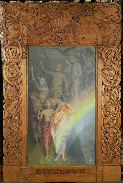 ಉತ್ತರ ದೇವರುಗಳ ಡಿಸೆಂಡಿಂಗ್ಟರ್ಕ್ by William Gersham Collingwood